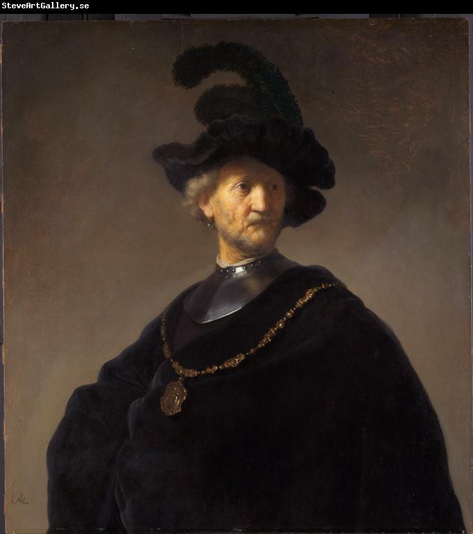 REMBRANDT Harmenszoon van Rijn Old man with gorget and black cap (mk33)